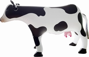 Inflatable Cow Toy, 37" Lifelike Cow Balloons Birthday Decorations for Farm Animal Theme Cowboy Cowgirl Rodeo Western Baby Shower Thanksgiving Halloween Party Decor