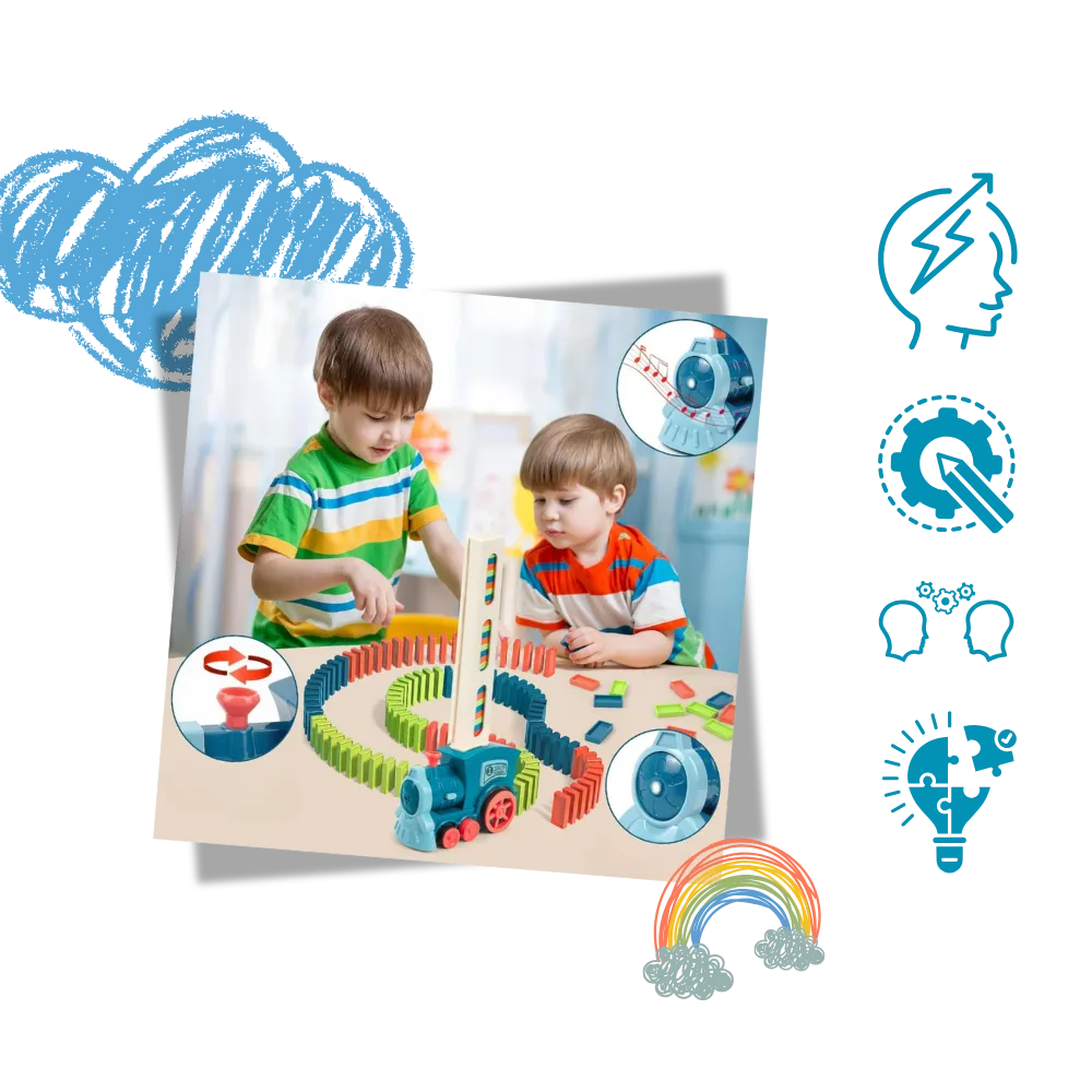 Interactive Automatic Domino Train