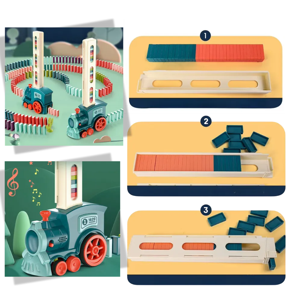 Interactive Automatic Domino Train