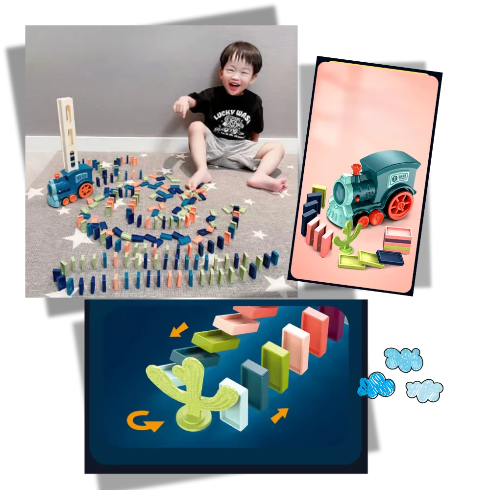 Interactive Automatic Domino Train