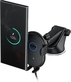 iOttie Auto Sense 2 Dash & Windshield Car Phone Holder with Qi Wireless Charging - Auto Clamping Phone Mount & Charger for Google Pixel, iPhone, Galaxy, Huawei, LG. Power Adapter Not Included.