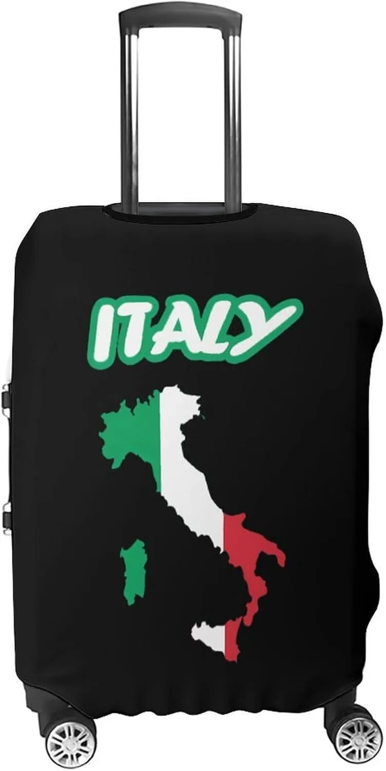 Italy Map Italian Flag Unisex Luggage Cover Washable Travel Suitcase Case Anti-Scratch Baggage Protector