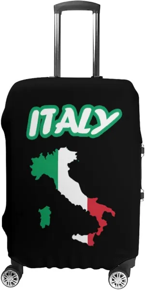 Italy Map Italian Flag Unisex Luggage Cover Washable Travel Suitcase Case Anti-Scratch Baggage Protector