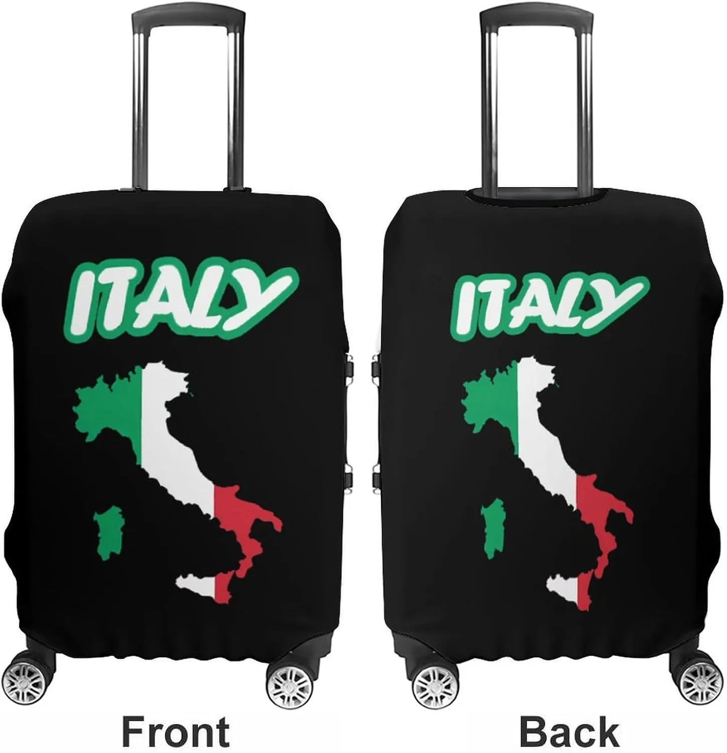 Italy Map Italian Flag Unisex Luggage Cover Washable Travel Suitcase Case Anti-Scratch Baggage Protector
