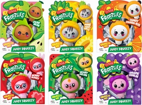 JA-RU Funsie Frootsies Squishy Toys (6 Units Assorted) Juicy Squeezy Cute Animals with Fruit Heads. Stretchy Foodie Collectible Stress Relief Toy for Kids, Boys & Girls. Party Favor Fidget. 3903-6