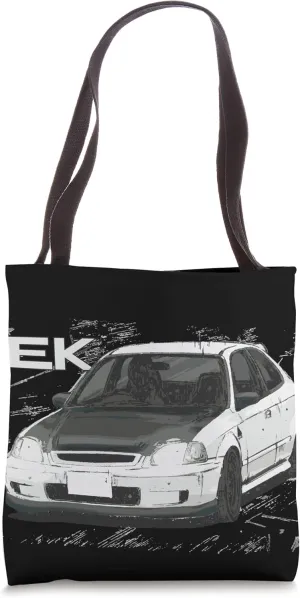 JDM Car EK SI Hatch Red anime style Tote Bag