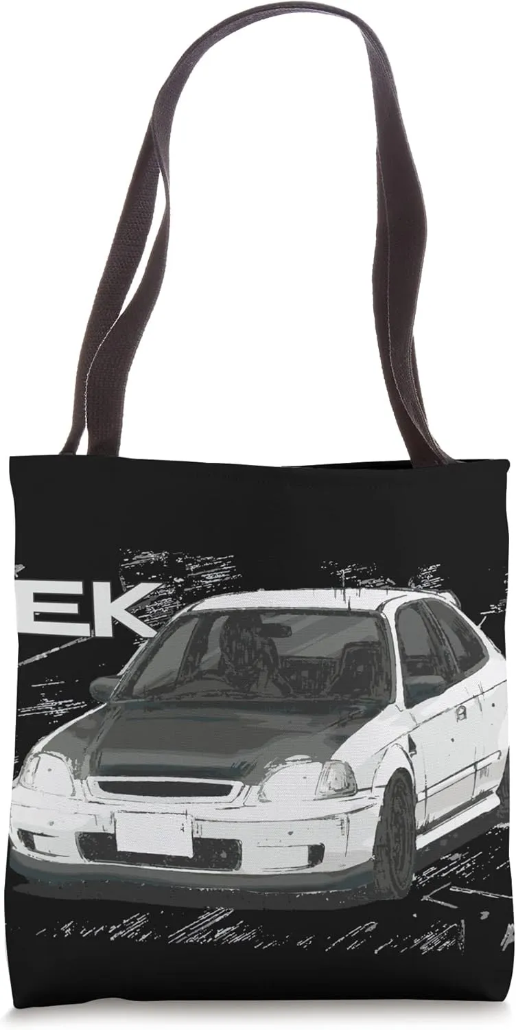 JDM Car EK SI Hatch Red anime style Tote Bag