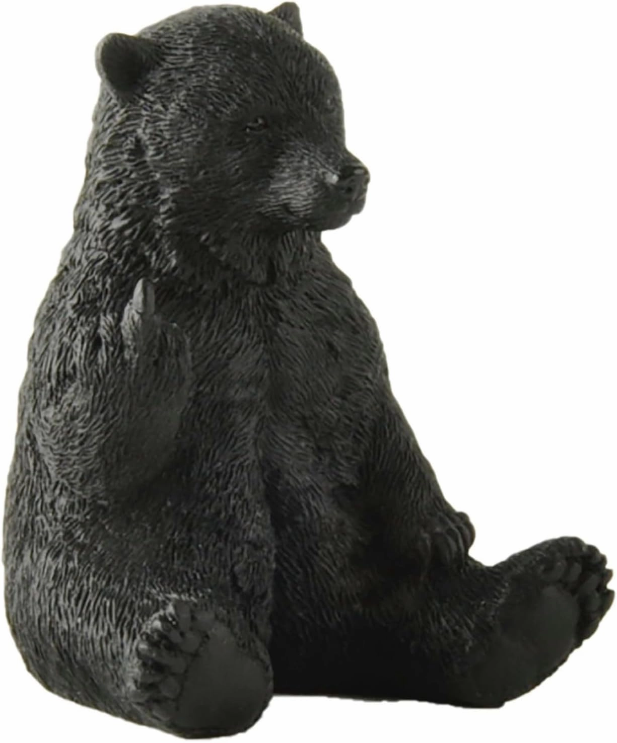 JFSM INC. Holiday Stocking Stuffer, Black Bear Raising Middle Finger Figurine - Funny Gift, Cabin Themed Decor, Man Cave Decor