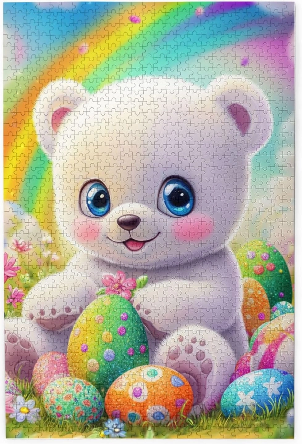 Jigsaw Puzzle 1000 Pcs - Easter Egg Animal - Humorous Home Ideas Decor Art - Funny Birthday Gift for Adults and Kids (Polar Bear)