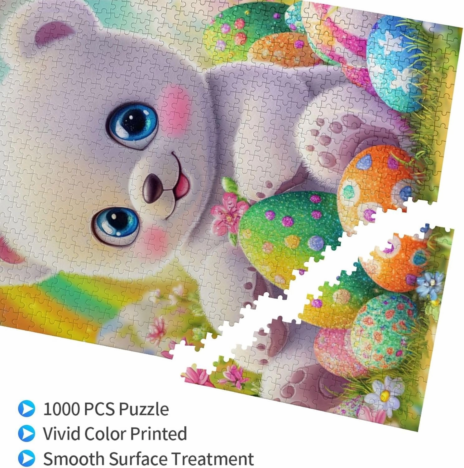 Jigsaw Puzzle 1000 Pcs - Easter Egg Animal - Humorous Home Ideas Decor Art - Funny Birthday Gift for Adults and Kids (Polar Bear)