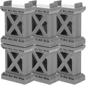 jojofuny 18 pcs for Multi High Bridge Color Wooden Accessories Railway Track Random Pier Riser Blocks Support Toy Level Risers Parts Supports Stabilizers Train
