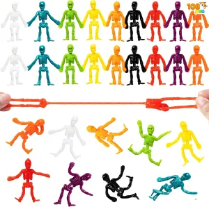 JOYIN 108 PCS Halloween Stretchy Skeletons, Halloween Sticky Hands Toys Bulk for Halloween Party Favors Decorations, Kids Student School Classroom Favors, Carnival Game Prizes, Goodie Bag Fillers