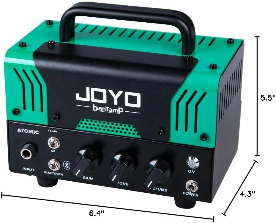 JOYO Atomic BanTamp Series Mini Amp Head 20 Watt Preamp 2 Channel Hybrid Tube Guitar Amplifier with Bluetooth