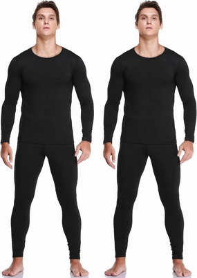 JZCreater Thermal Underwear for Men, Mens Long Johns Thermal Underwear Set, Fleece Lined Base Layer for Cold Weather