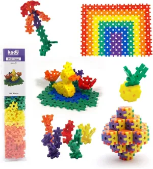 KADU Rainbow 250 Piece Set - STEM/STEAM Building   Construction Toy, for Open   Imaginative Play Ages 5 