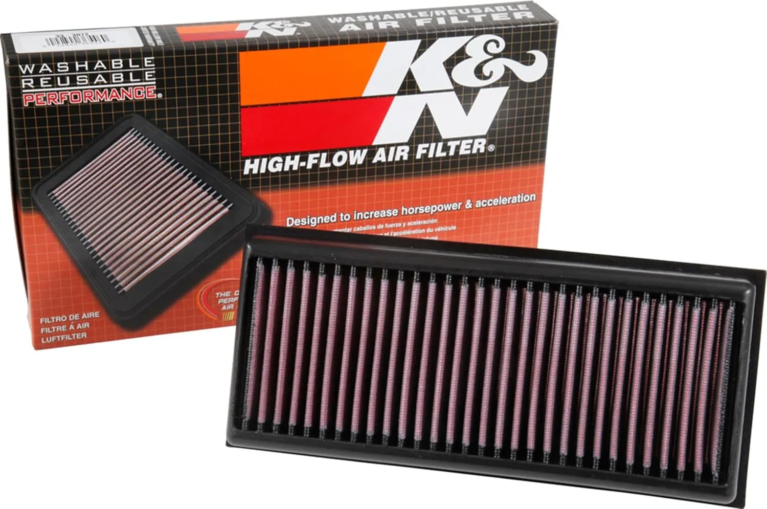 K&N Engine Air Filter: Increase Power & Acceleration, Washable, Premium Replacement Car Air Filter: Compatible with 2014-2019 MERCEDES BENZ (C63, GLC63, GLC63 AMG S, G500, G550, G550, S63 AMG) 33-3072