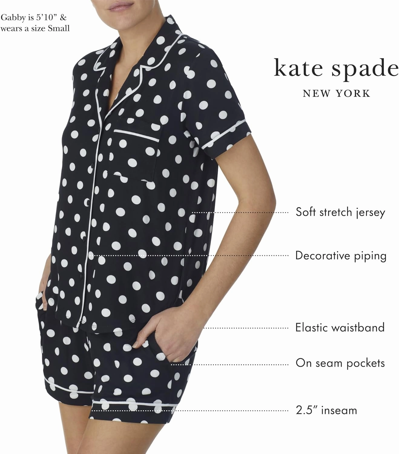kate spade new york Women's Short Bottoms Pj Set