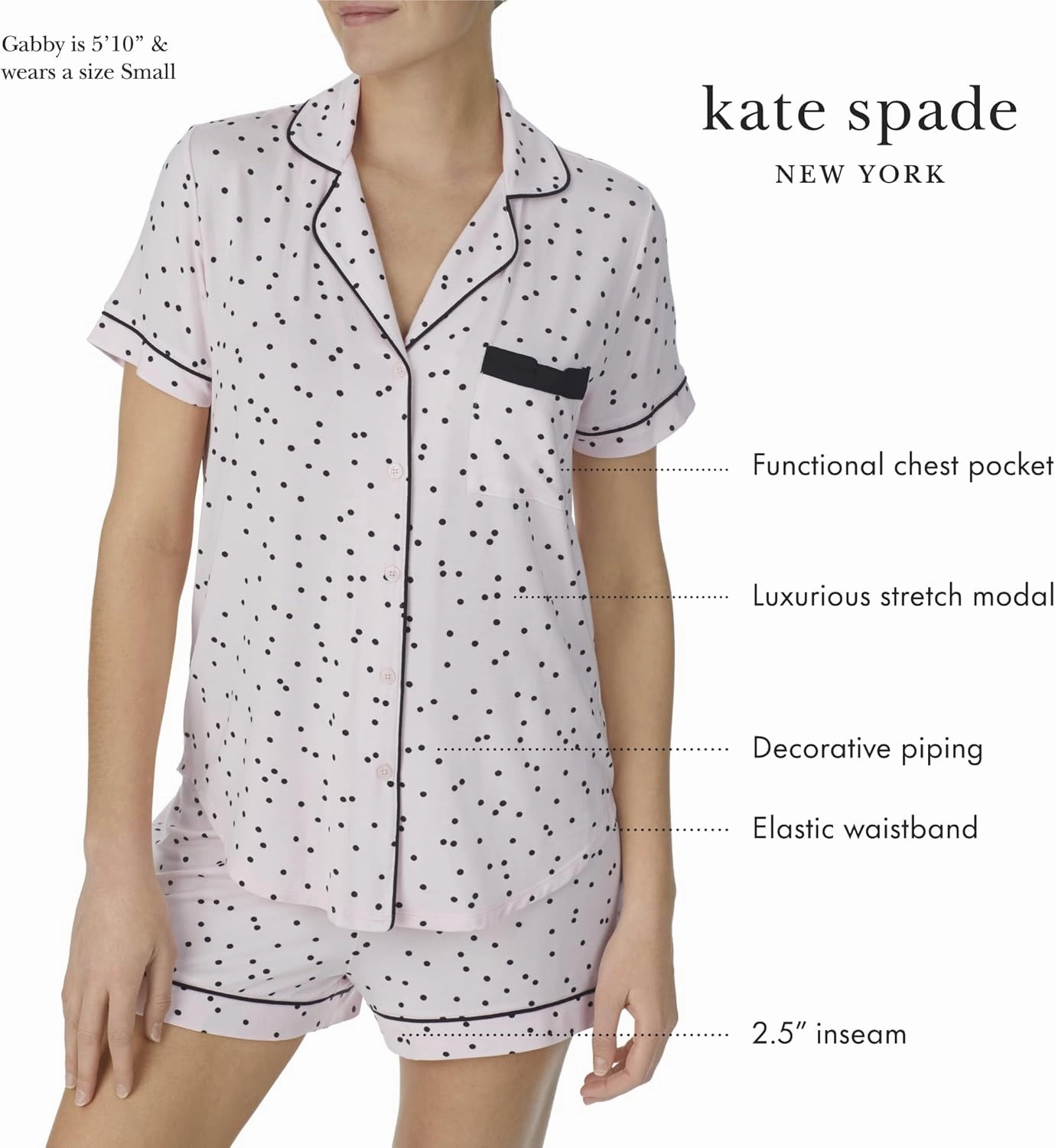 kate spade new york Women's Short Bottoms Pj Set