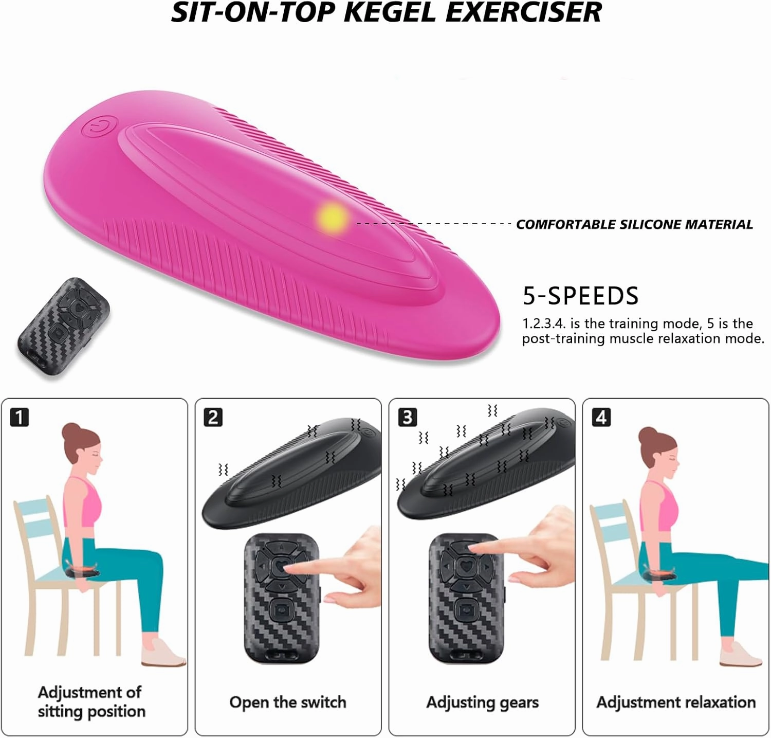 Kegel Exerciser for Tightening&Strengthening Muscle Control Training, Suitable for Both Men and Women, Muscle Endurance Recovery and Relaxation, Hip Muscle Strength Training