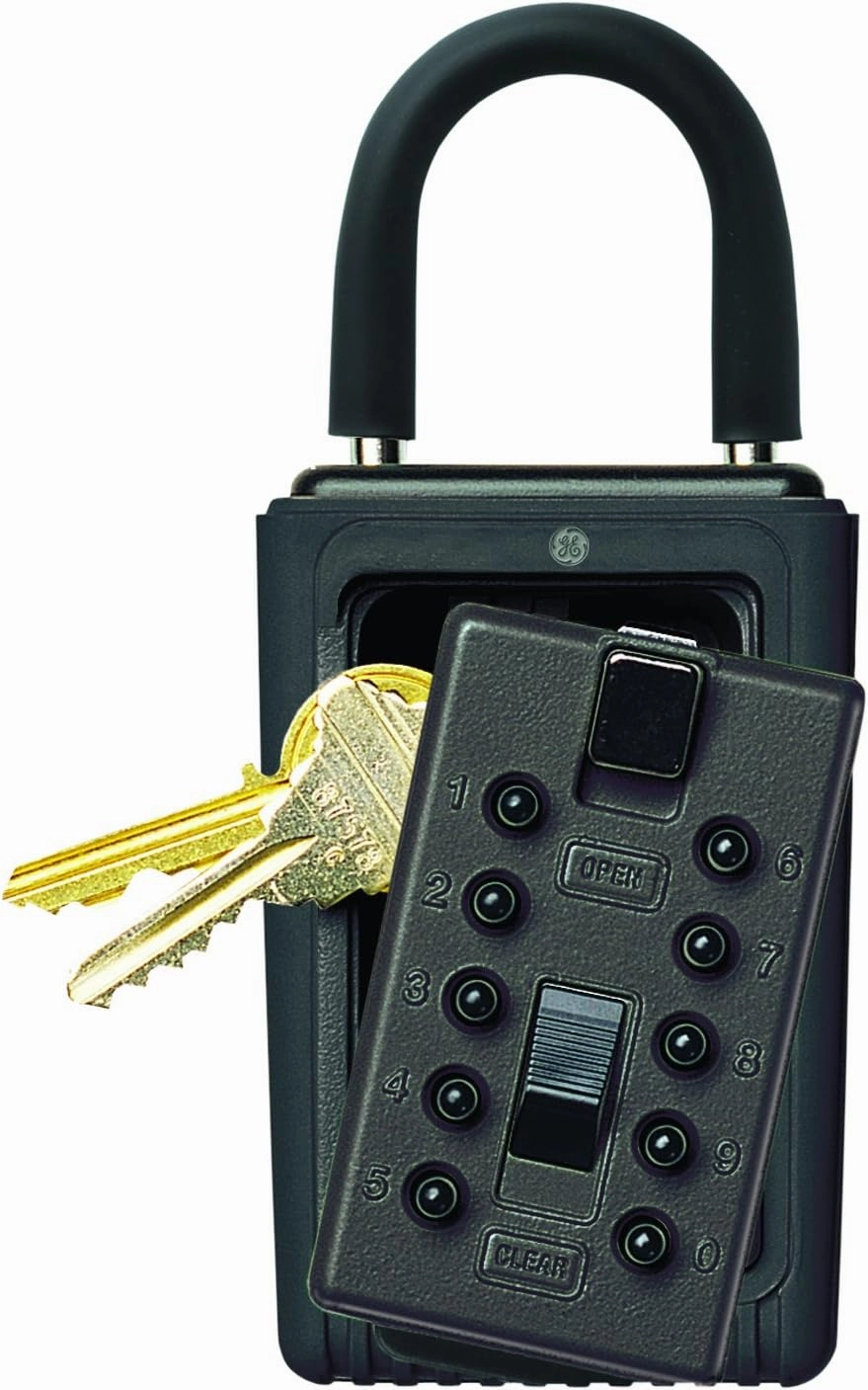 Kidde AccessPoint 001406 KeySafe 3-Key Portable Push Button Key Safe Box, Black