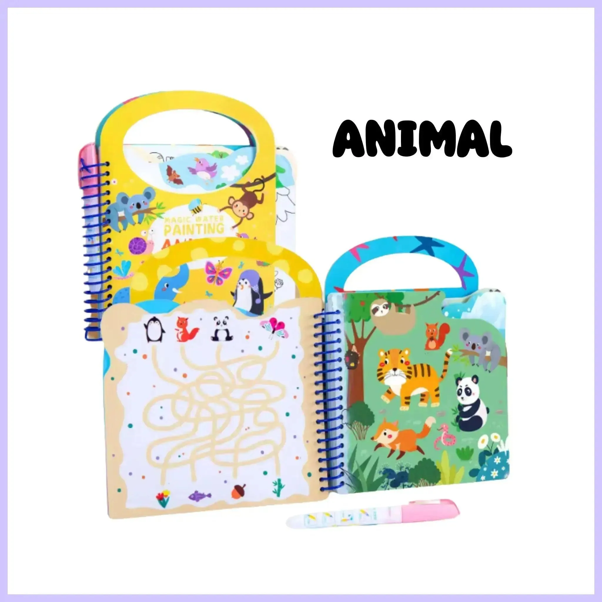 Kids Travel Activities | Reusable Water Colouring Book