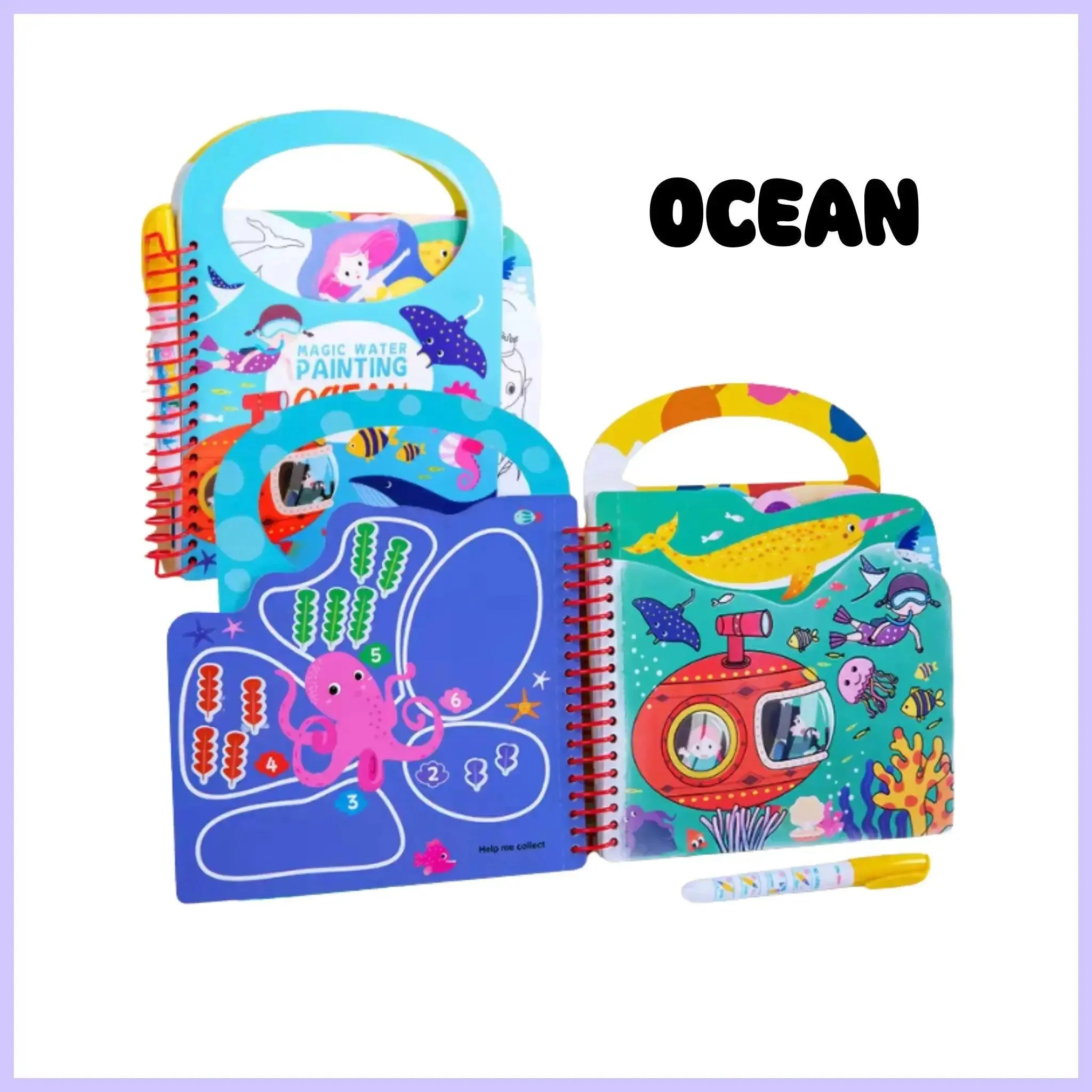 Kids Travel Activities | Reusable Water Colouring Book