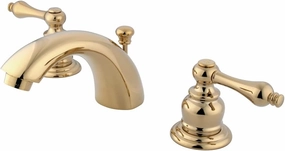 Kingston Brass GKB942AL Magellan Mini-Widespread Lavatory Faucet with Retail Pop-Up, 4-7/16", Polished Brass