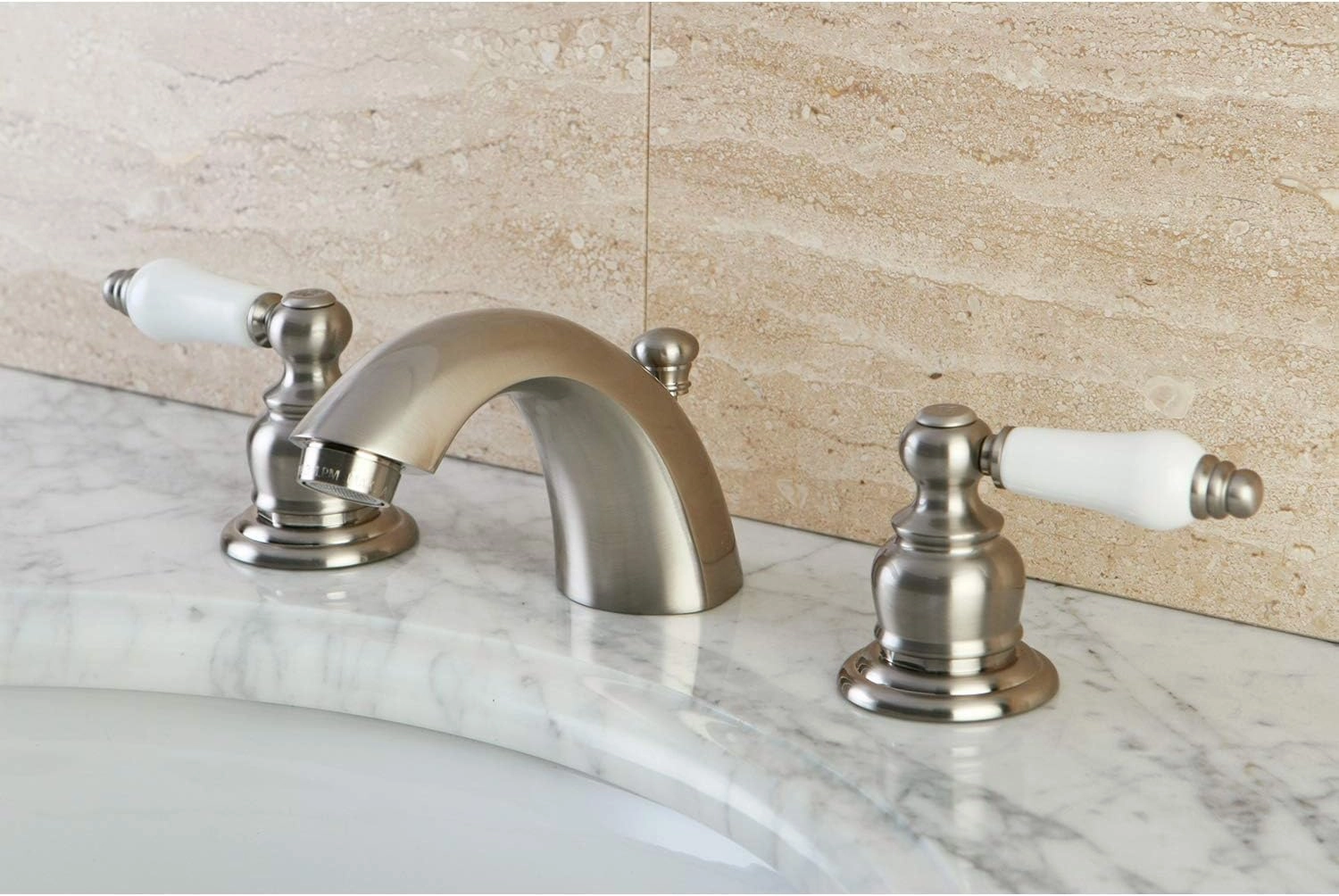 Kingston Brass KB948B Victorian Mini Spread Lavatory Faucet, Brushed Nickel, 4.5 x 3.5 x 2.06