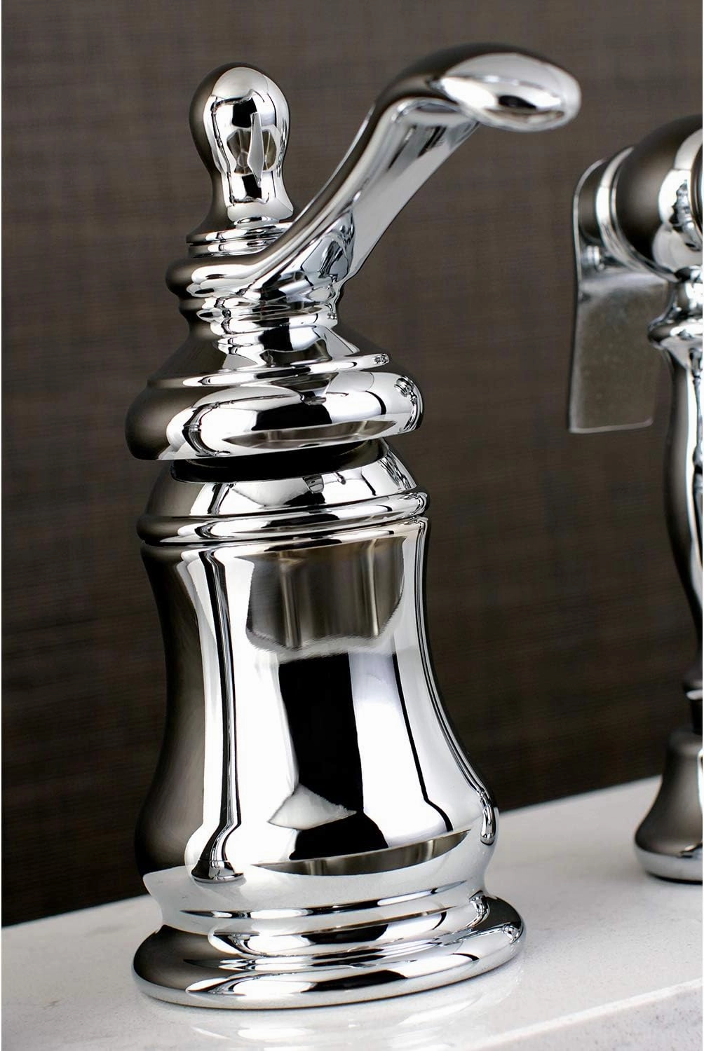Kingston Brass KS7801TPLBS Templeton Widespread Kitchen Faucet with Brass Sprayer, Polished Chrome