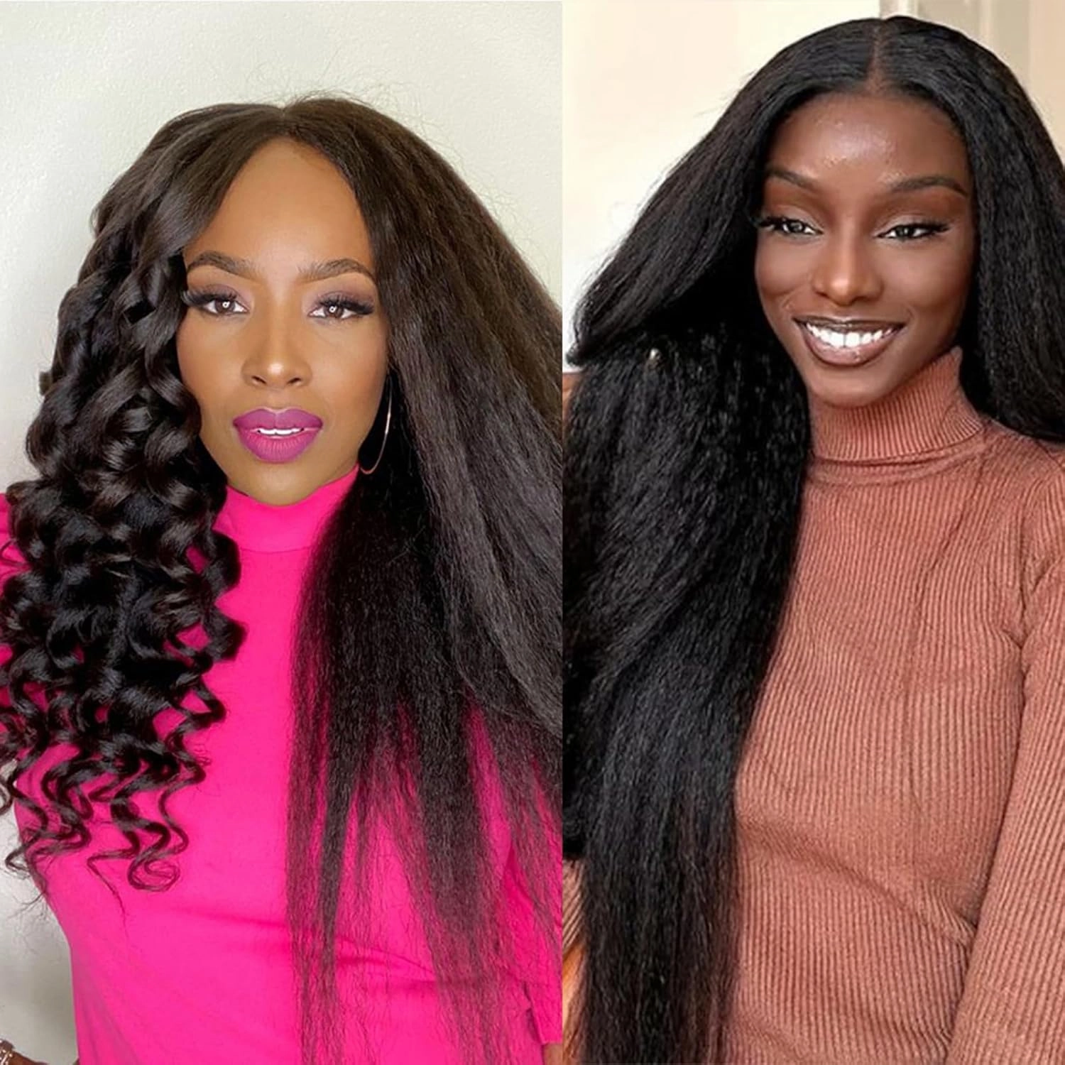 Kinky Straight Feather Crochet Human Hair Extension Yaki Wave Pre Separated Knotless Crochet Hair Micro Bundles With Loop For Reusable Boho Braids 16Inch 240g 200Strands