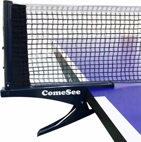 Kioos Collapsible Table Tennis Net Professional Steel Pingpong Net Clip Grip Mesh Training Competition Portable Tension Adjustable Post (Navy)