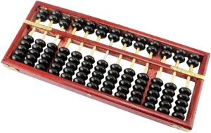 Kisangel Vintage Wooden Abacus for Boys and Girls 13-Column Arithmetic Tool Portable School Supply