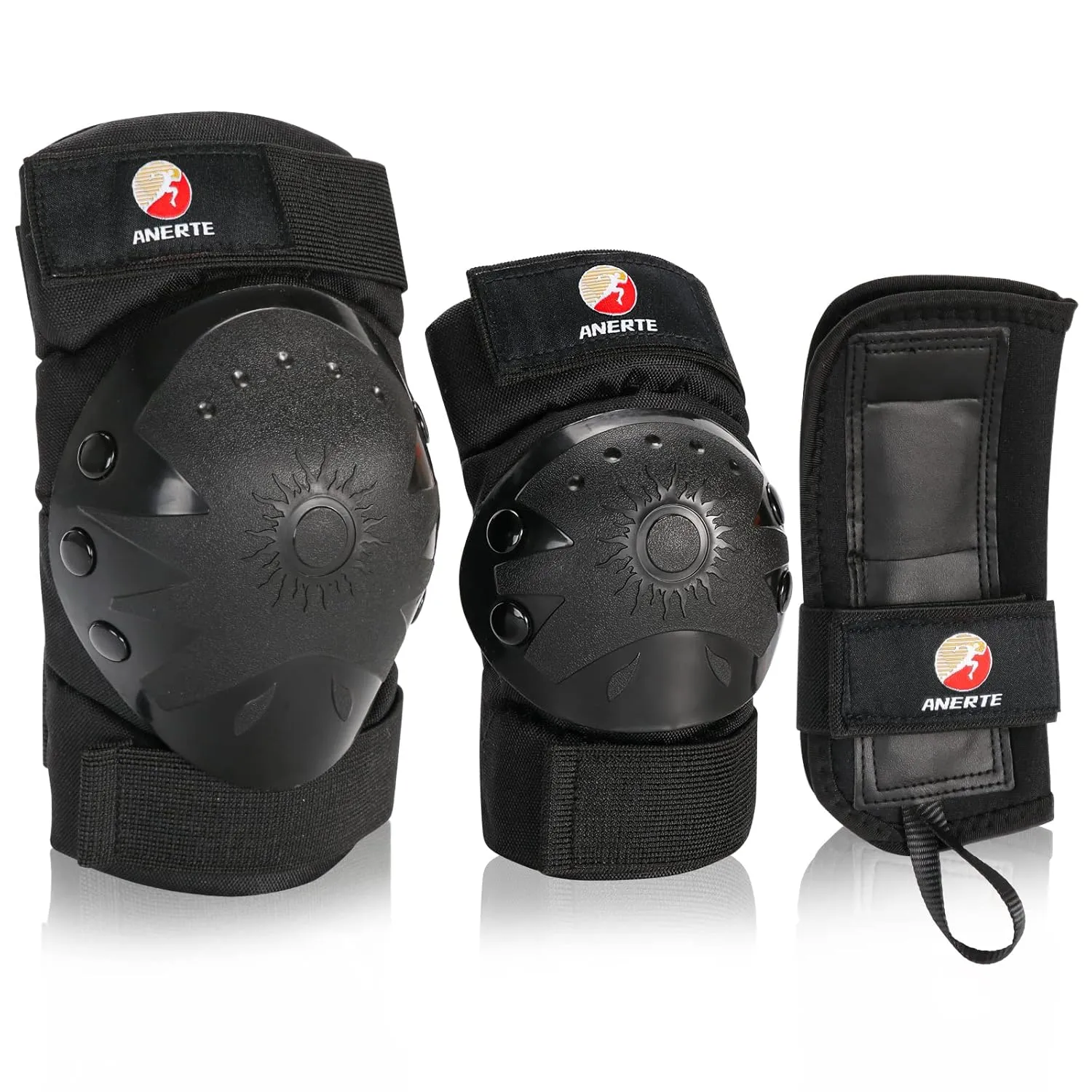 Knee Pads for Adult/Child Elbow Pads Wrist Guards 3 in 1 Protective Gear Set for Multi Sports Skateboarding Inline Cycling Biking Rollerblading Scooter Riding Sports