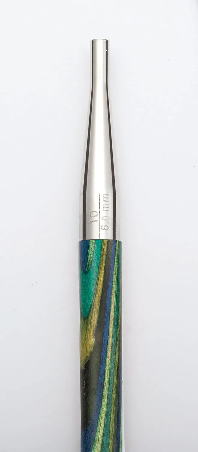 Knit Picks Options 2-3/4" Short Tip Interchangeable Wood Knitting Needle Set (Caspian)