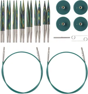 Knit Picks Options 2-3/4" Short Tip Interchangeable Wood Knitting Needle Set (Caspian)
