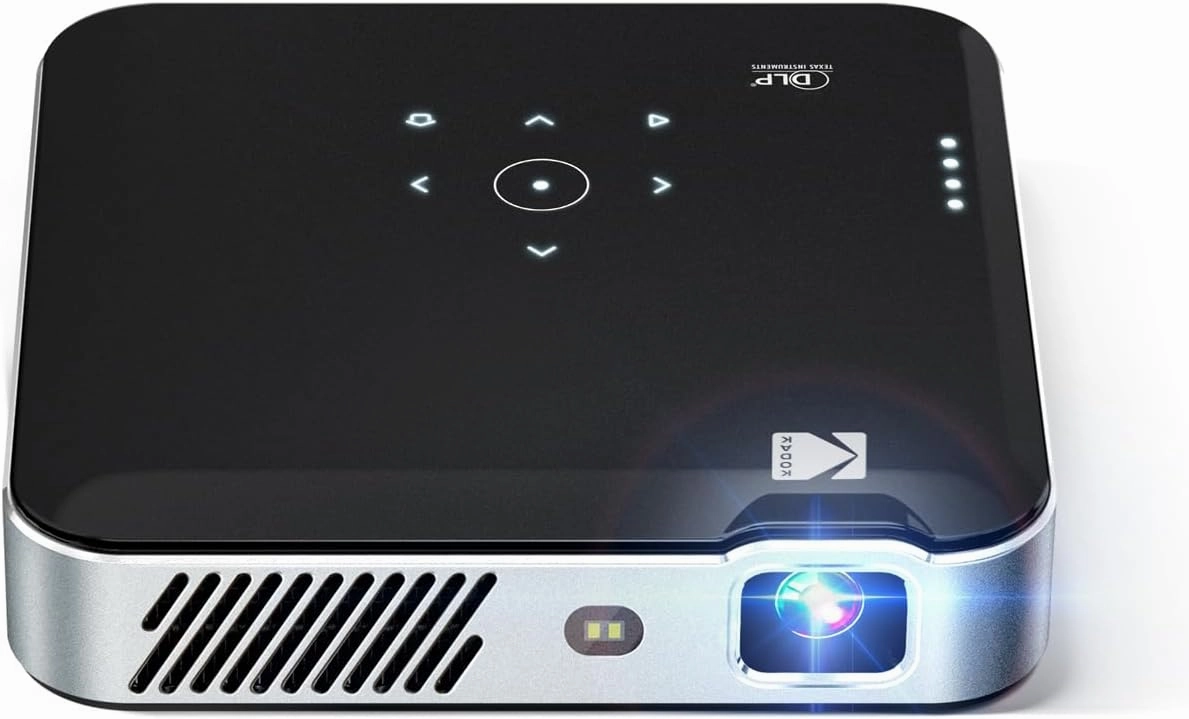 Kodak Luma 500 Mini Projector | 1080p Full HD Portable Outdoor Projector with Wi-Fi, Bluetooth, HDMI & USB | Google TV 11.0 OS, Netflix Certified, Chromecast Built-In, Black, 150