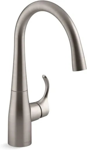 KOHLER K-22034-VS Simplice(R) Bar Sink Faucet, Vibrant Stainless