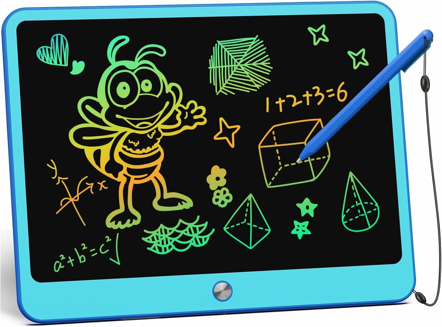 KOKODI LCD Writing Tablet, 12 Inch Colorful Toddler Doodle Board Drawing Tablet, Erasable Reusable Electronic Drawing Pads, Educational and Learning Toy for 3-6 Years Old Boy and Girls
