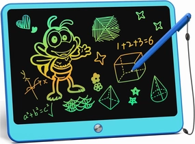 KOKODI LCD Writing Tablet, 12 Inch Colorful Toddler Doodle Board Drawing Tablet, Erasable Reusable Electronic Drawing Pads, Educational and Learning Toy for 3-6 Years Old Boy and Girls