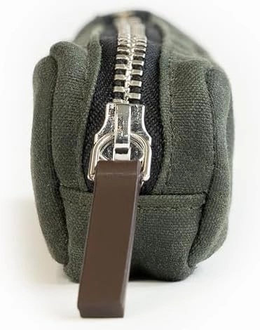 Kolo Parker Mini Pen, Pencil and Marker Case, Compact and Lightweight, Waxed Canvas, Sage