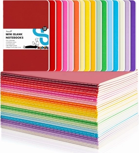 Koogel 32 Pads Mini Notebooks Bulk, Blank Small Pocket Notepads 3.5 x 5.5 Inch Memo Notepad Journals for Traveler Kids Students School Office Supplies