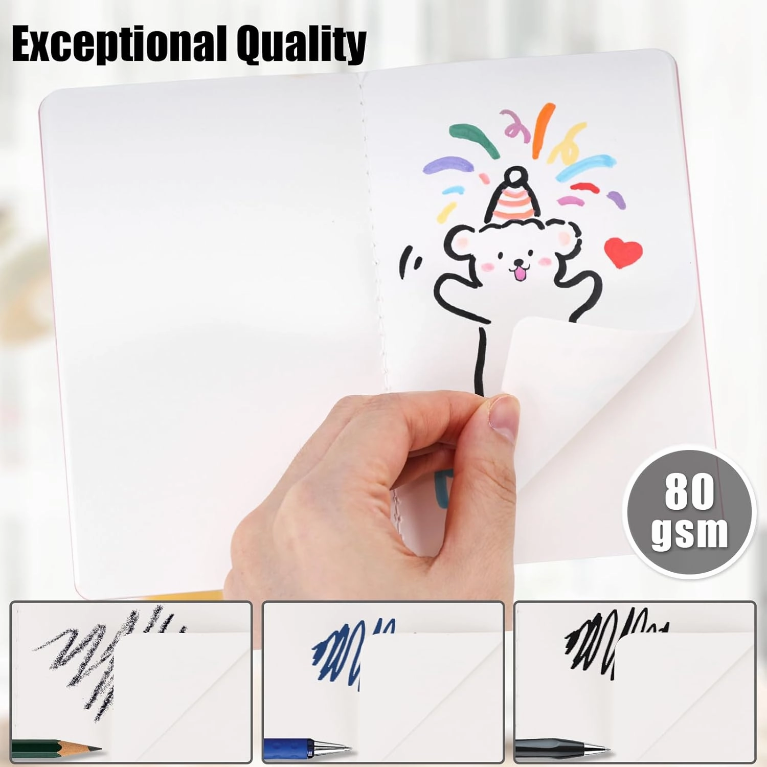 Koogel 32 Pads Mini Notebooks Bulk, Blank Small Pocket Notepads 3.5 x 5.5 Inch Memo Notepad Journals for Traveler Kids Students School Office Supplies
