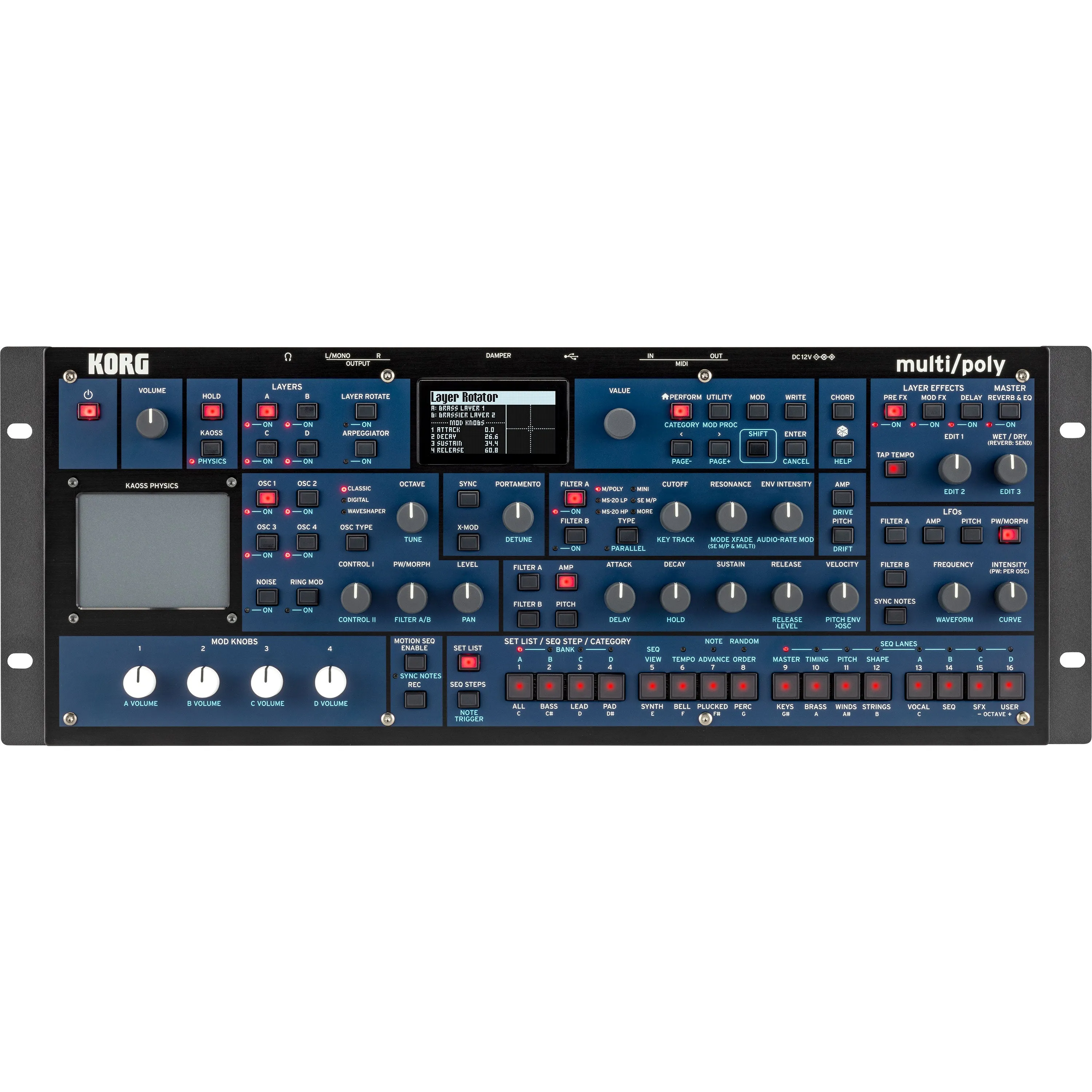 Korg Multi/Poly Module Analog Modeling Synthesizer CABLE KIT