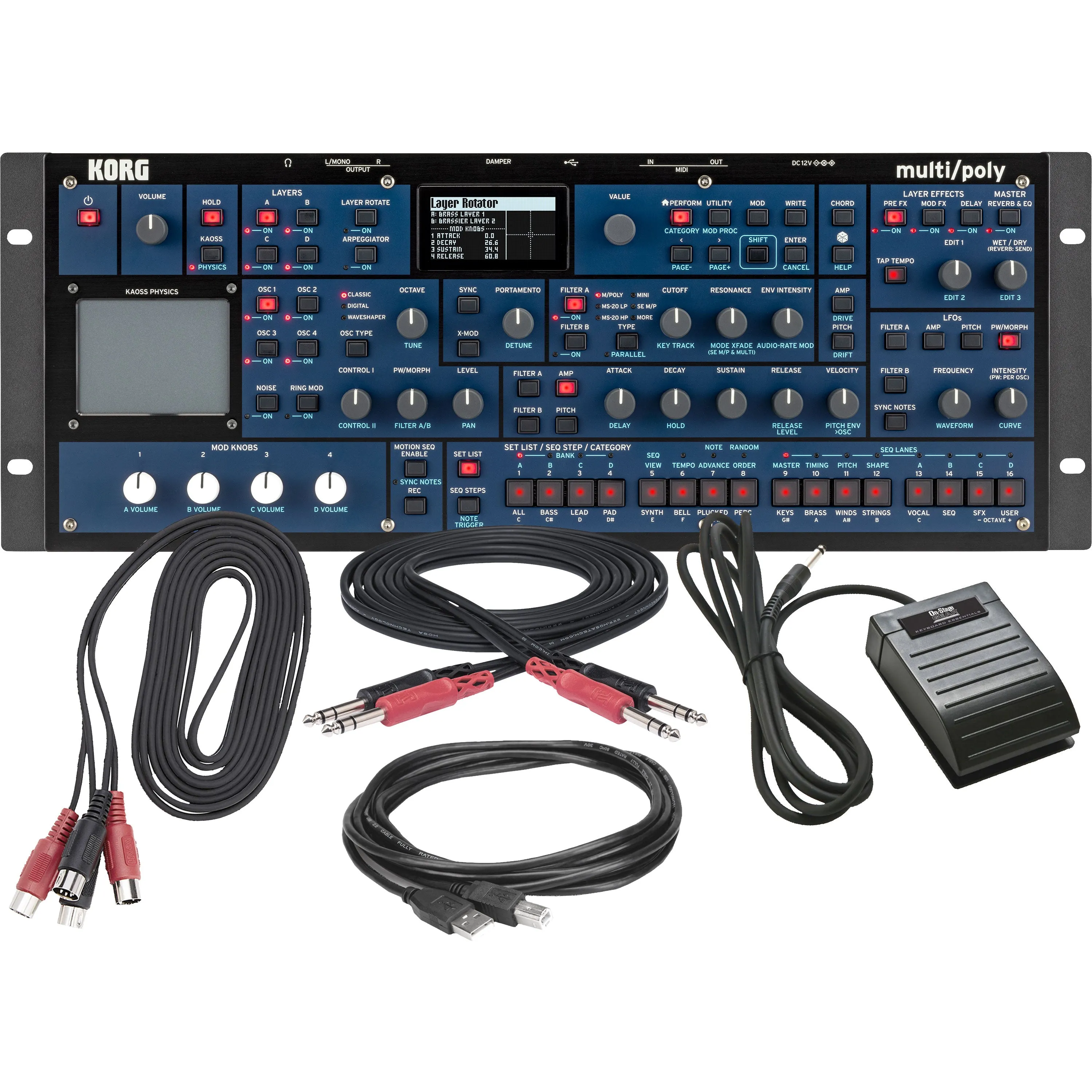 Korg Multi/Poly Module Analog Modeling Synthesizer CABLE KIT
