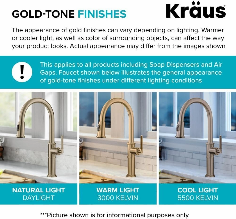 KRAUS Oletto High-Arc Single Handle Pull-Down Kitchen Sink Faucets in Spot Free Antique Champagne Bronze, Kitchen Faucets with Pull Down Sprayer, KPF-2821SFACB