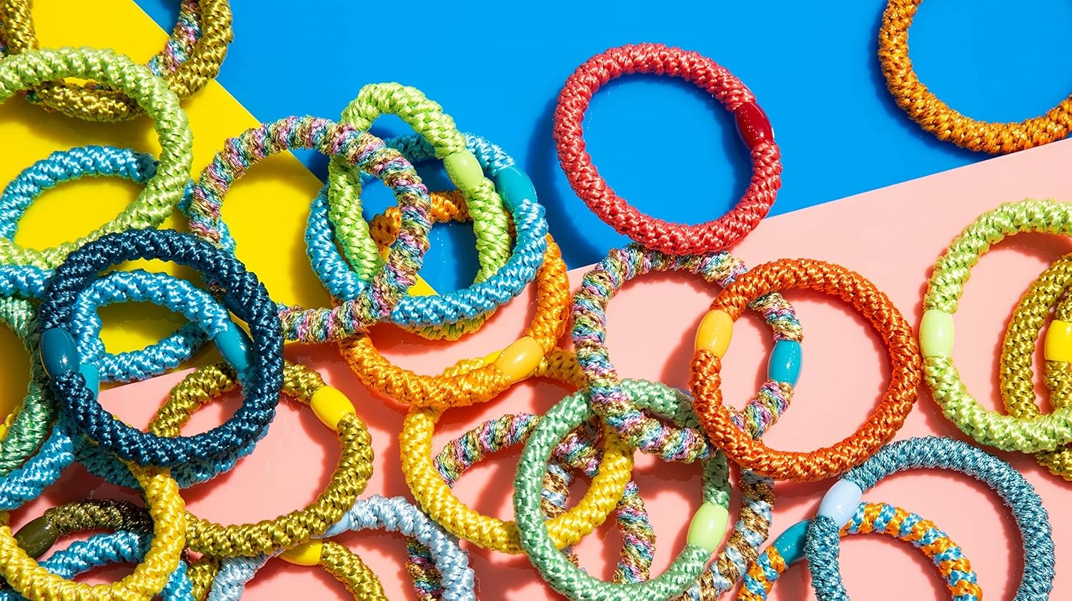 L. Erickson Grab & Go Pony Tube - Nouveau Neutrals - 15 Pack Ponytail Holder Hair Ties