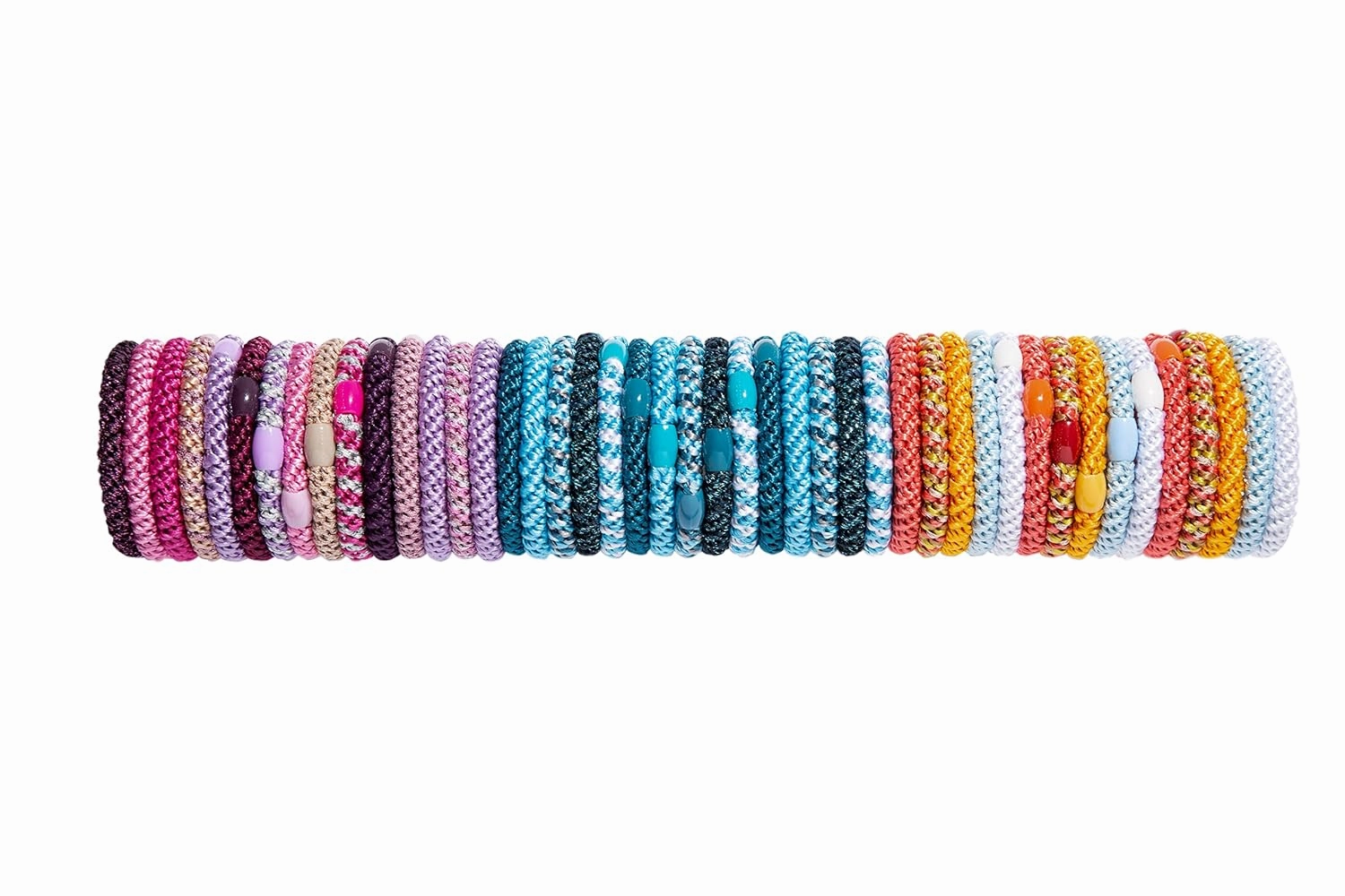 L. Erickson Grab & Go Pony Tube - Nouveau Neutrals - 15 Pack Ponytail Holder Hair Ties