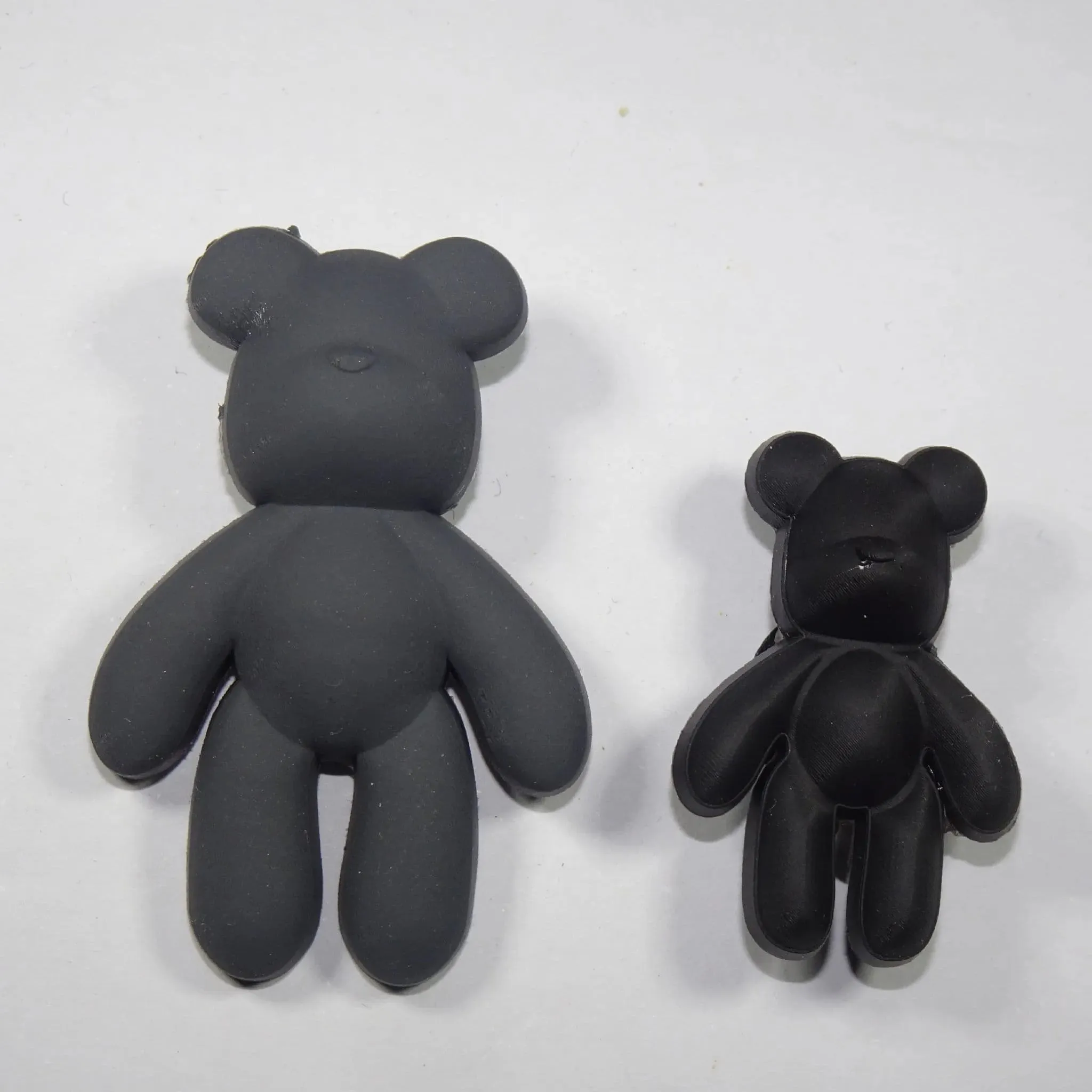 Large Teddy Bear Black Shoe Charm