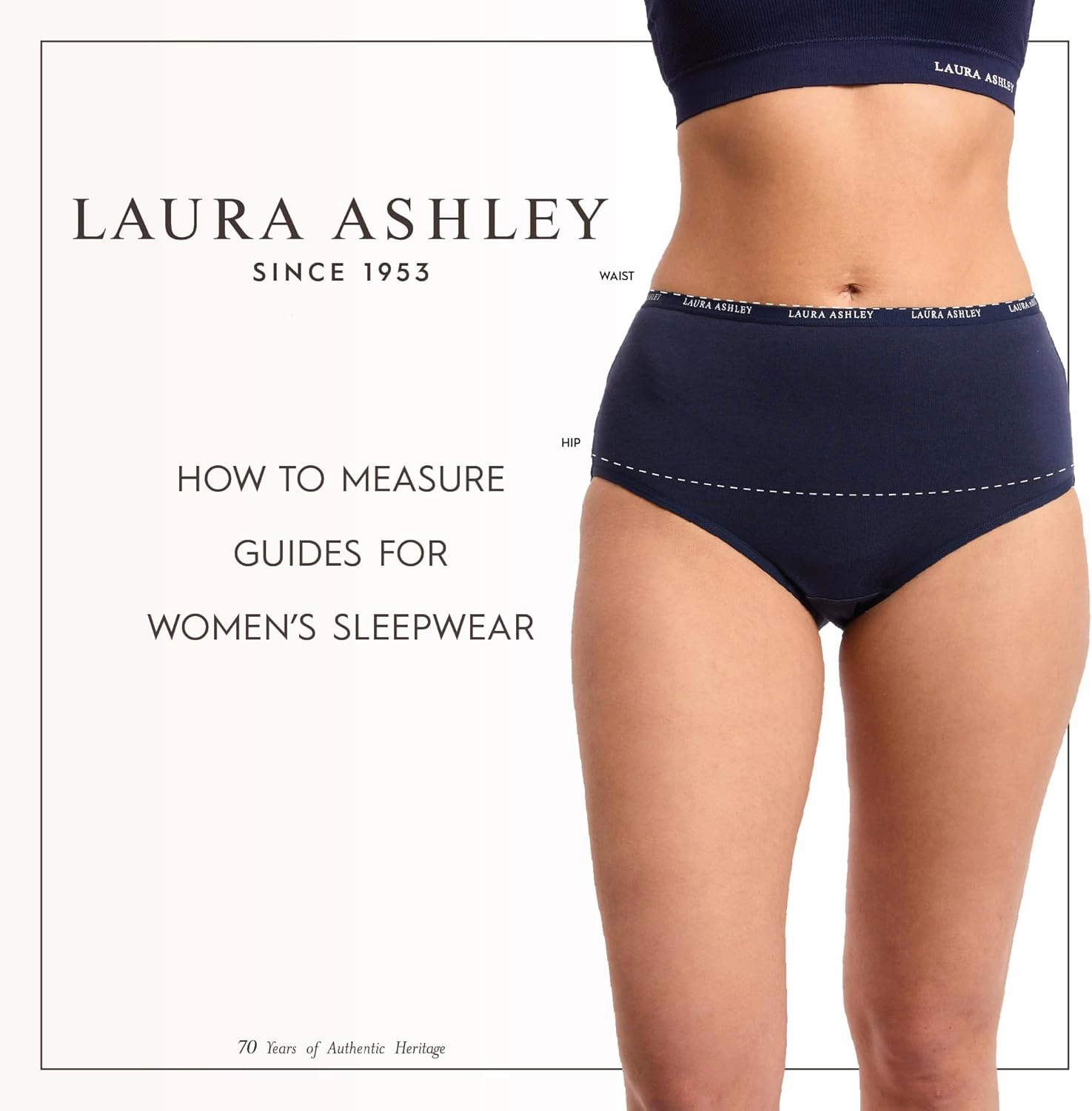 Laura Ashley Women's Cotton Brief Underwear Set, High-Waisted Panties for Women, 5-Pack