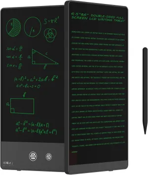 LCD Writing Tablet for Adults-6.5″&6″ LCD Writing Tablet,Double-Sided Full Screen Electronic Drawing Pad,Mini Portable Digital Notepad for School,Office,Home,Erasable,Reusable